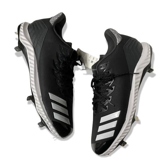 adidas Icon Bounce Baseball Cleats Sneakers Lace Up Black Size 13 - Picture 6 of 12